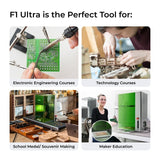 xTool F1 Ultra 20W kiud- ja dioodlasergraveerija hariduskomplekt P5010383-EDU
