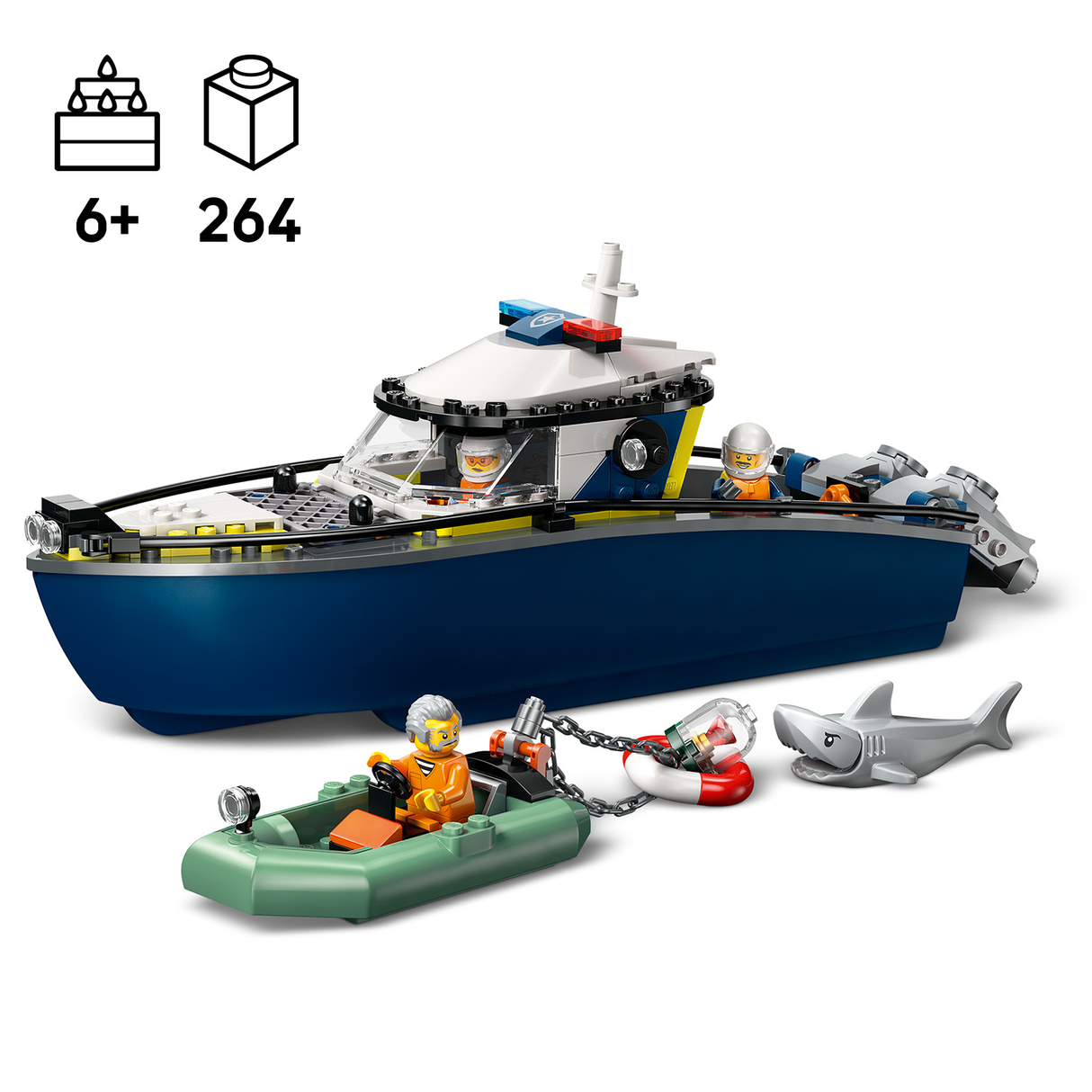 LEGO City Ujuva politseipaadi tagaajamine 60456L