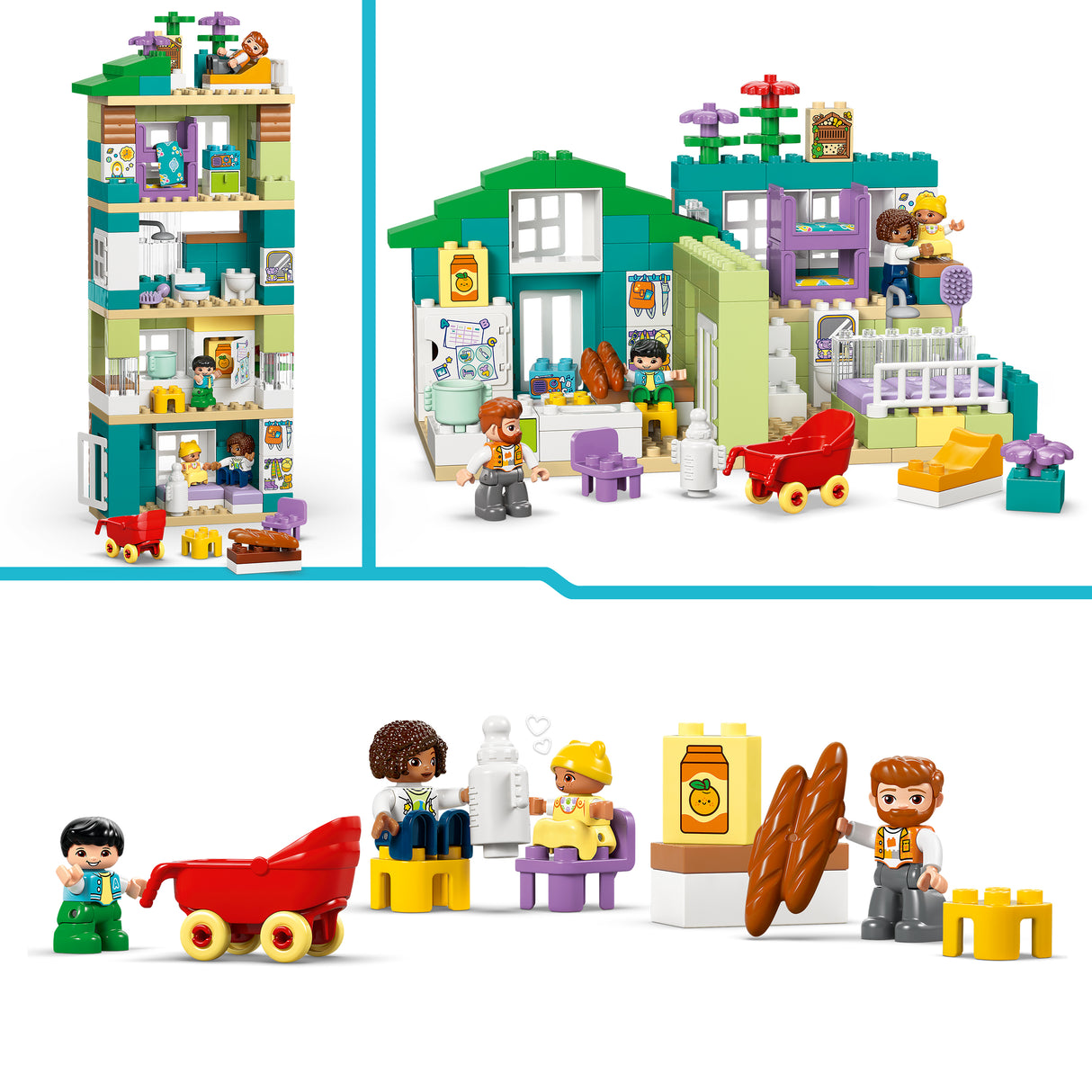 LEGO DUPLO Kolm ühes moodne peremaja figuuridega 10470L