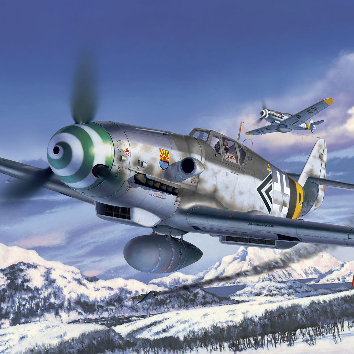 Revell liimitav mudel Messerschmitt Bf109 G-6 (hiline ja varajane vers ...